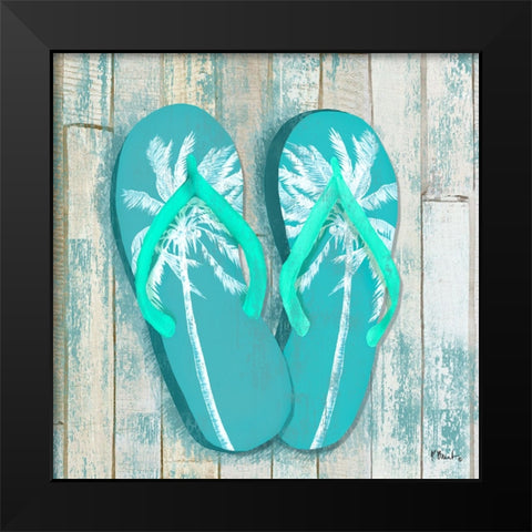 Pompano Sandals I Black Modern Wood Framed Art Print by Brent, Paul
