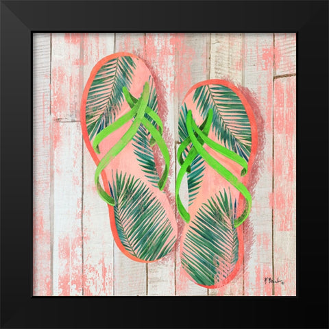 Pompano Sandals III Black Modern Wood Framed Art Print by Brent, Paul