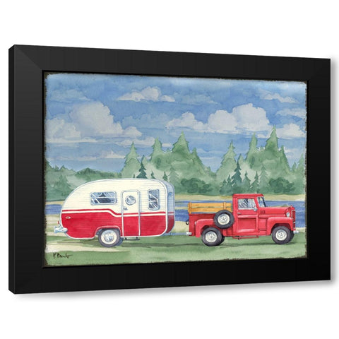 Campground Pass Black Modern Wood Framed Art Print by Brent, Paul