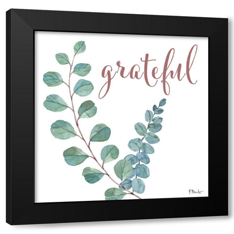 Eucalyptus Bloom I - White Black Modern Wood Framed Art Print with Double Matting by Brent, Paul
