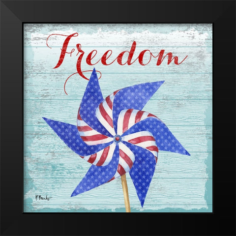 Patriotic Pinwheel III Black Modern Wood Framed Art Print by Brent, Paul