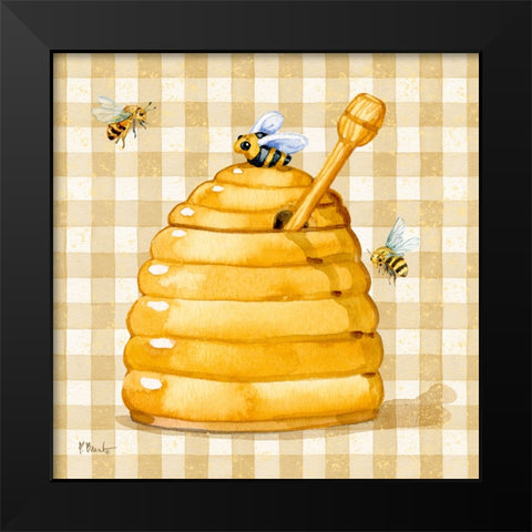 Honey Pot IV - Speckled Black Modern Wood Framed Art Print by Brent, Paul