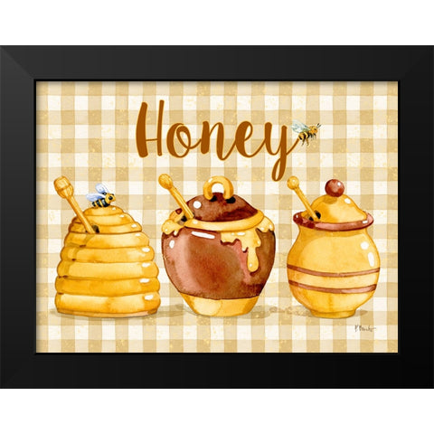 Honey Pot Horizontal - Speckled Black Modern Wood Framed Art Print by Brent, Paul