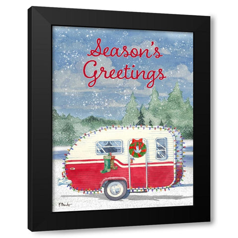 Holiday Campground Pass Vertical I Black Modern Wood Framed Art Print with Double Matting by Brent, Paul