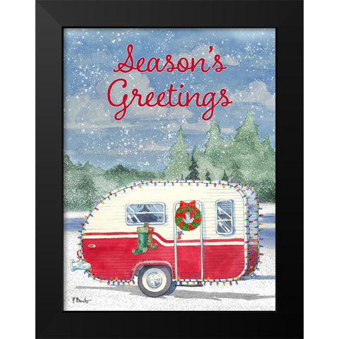 Holiday Campground Pass Vertical I Black Modern Wood Framed Art Print by Brent, Paul