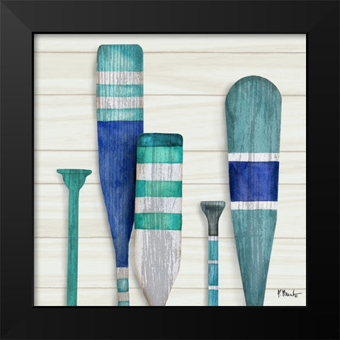 Port Oars IV Black Modern Wood Framed Art Print by Brent, Paul