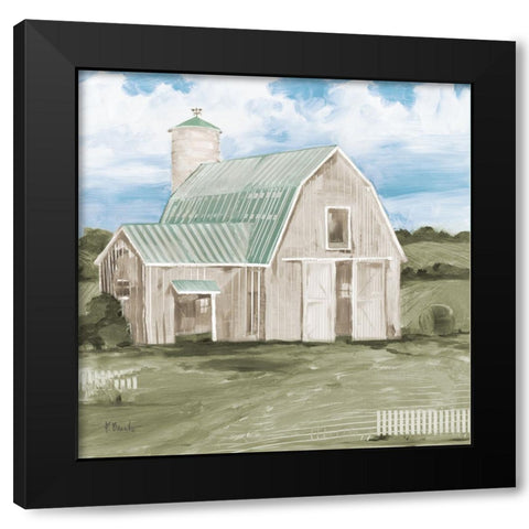 Patina Barn III Black Modern Wood Framed Art Print with Double Matting by Brent, Paul