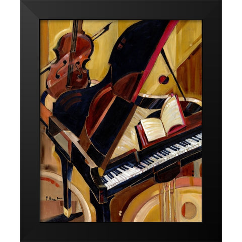 Abstract Piano II Black Modern Wood Framed Art Print by Brent, Paul