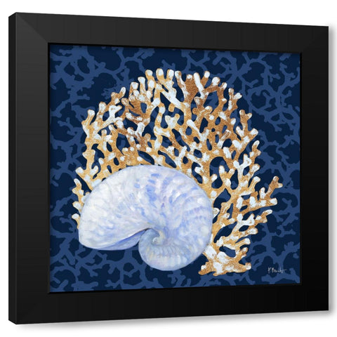 Jetty Shells II Black Modern Wood Framed Art Print by Brent, Paul