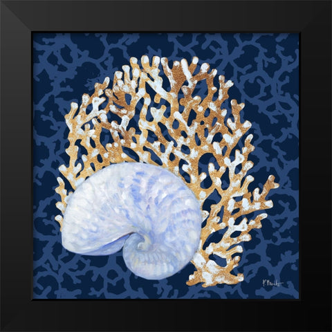 Jetty Shells II Black Modern Wood Framed Art Print by Brent, Paul
