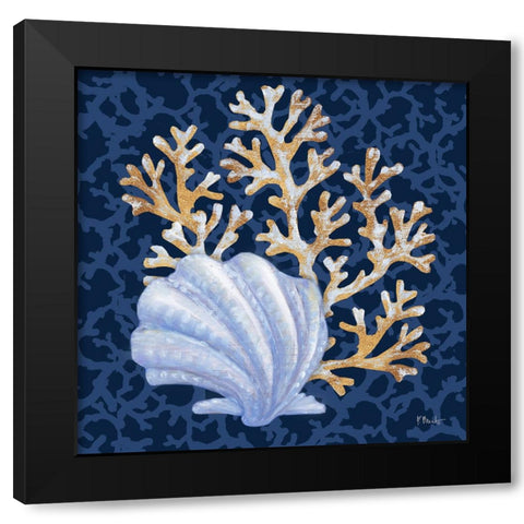 Jetty Shells IV Black Modern Wood Framed Art Print by Brent, Paul