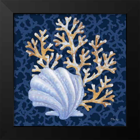 Jetty Shells IV Black Modern Wood Framed Art Print by Brent, Paul