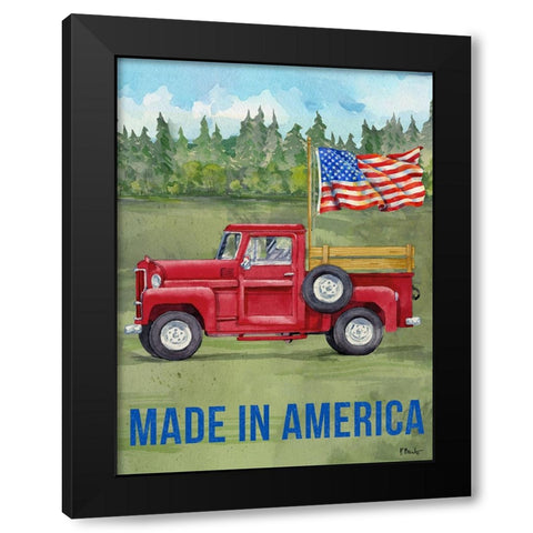 Freedom Farm Vertical II Black Modern Wood Framed Art Print with Double Matting by Brent, Paul