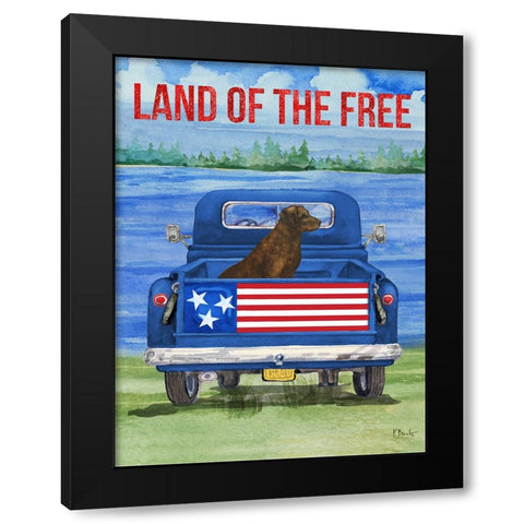 Freedom Lake Truck I Black Modern Wood Framed Art Print with Double Matting by Brent, Paul
