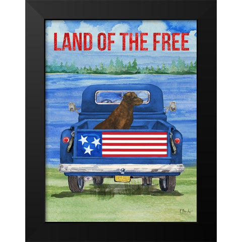 Freedom Lake Truck I Black Modern Wood Framed Art Print by Brent, Paul