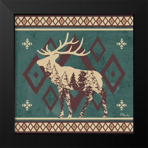 Aztec Lodge II Black Modern Wood Framed Art Print by Brent, Paul