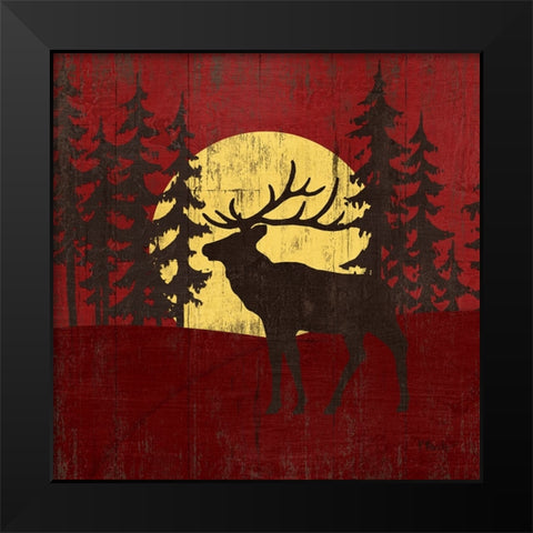 Moonlight Lodge I Black Modern Wood Framed Art Print by Brent, Paul