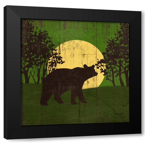 Moonlight Lodge II Black Modern Wood Framed Art Print by Brent, Paul