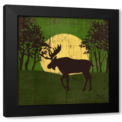 Moonlight Lodge III Black Modern Wood Framed Art Print with Double Matting by Brent, Paul