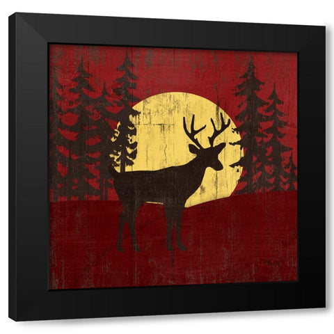 Moonlight Lodge IV Black Modern Wood Framed Art Print by Brent, Paul