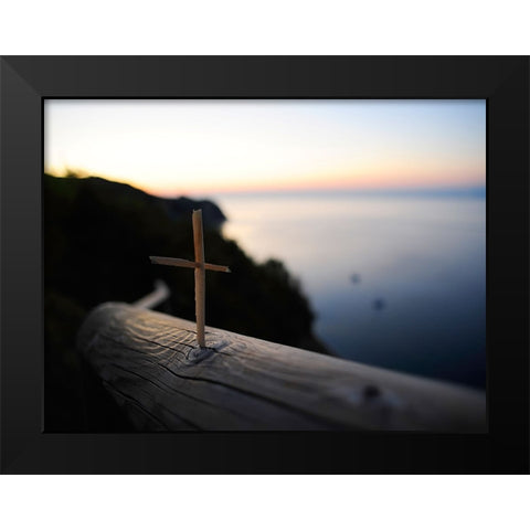 Abstract 15 Black Modern Wood Framed Art Print by Lee, Rachel