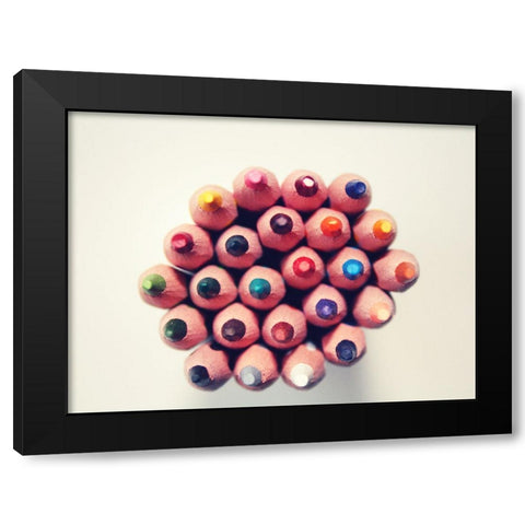 Abstract 17 Black Modern Wood Framed Art Print by Lee, Rachel