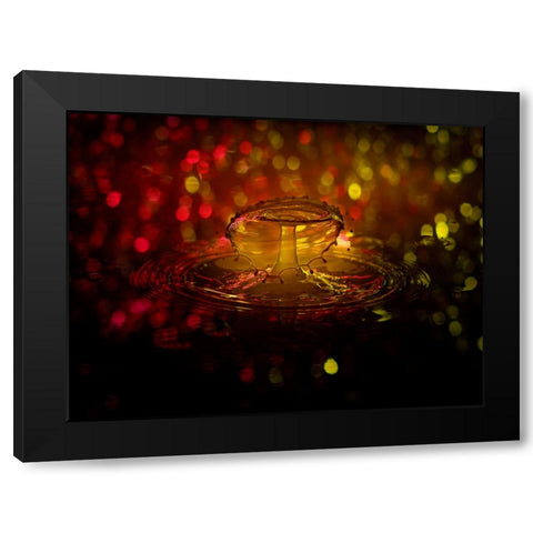 Abstract 5 Black Modern Wood Framed Art Print with Double Matting by Lee, Rachel