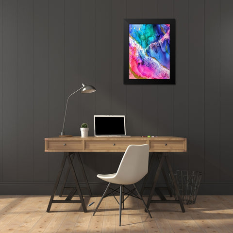 Abstract 51 Black Modern Wood Framed Art Print by Lee, Rachel