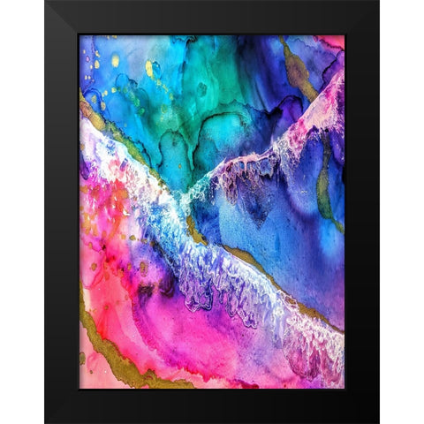 Abstract 51 Black Modern Wood Framed Art Print by Lee, Rachel