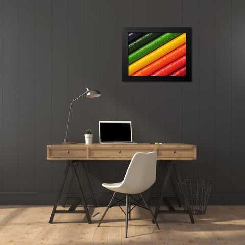 Abstract 6 Black Modern Wood Framed Art Print by Lee, Rachel