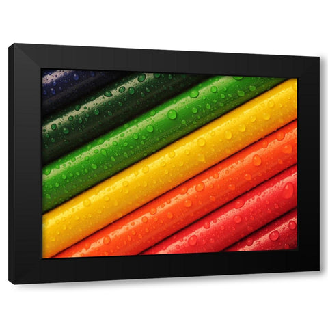 Abstract 6 Black Modern Wood Framed Art Print with Double Matting by Lee, Rachel