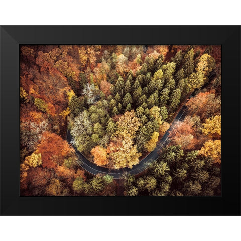 Aerial 15 Black Modern Wood Framed Art Print by Lee, Rachel