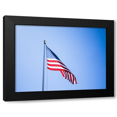 American Flag Black Modern Wood Framed Art Print by Lee, Rachel