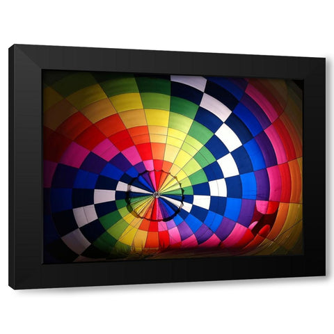 Balloon 1 Black Modern Wood Framed Art Print by Lee, Rachel