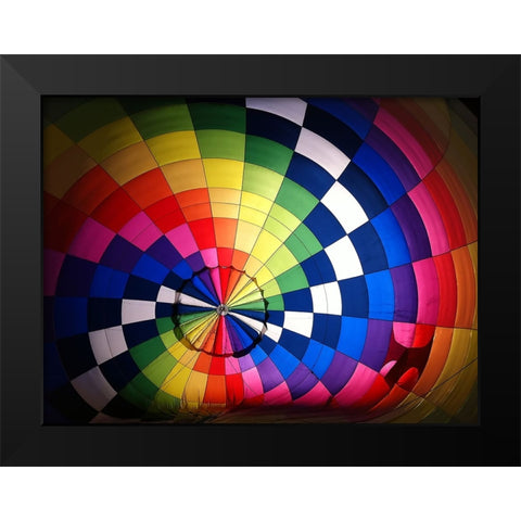 Balloon 1 Black Modern Wood Framed Art Print by Lee, Rachel