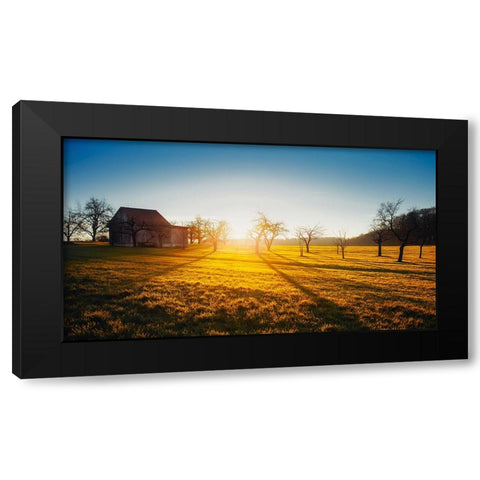 Barn 5 Black Modern Wood Framed Art Print with Double Matting by Lee, Rachel