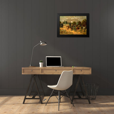Battle of Chattanooga Drawing 2 Black Modern Wood Framed Art Print by Lee, Rachel