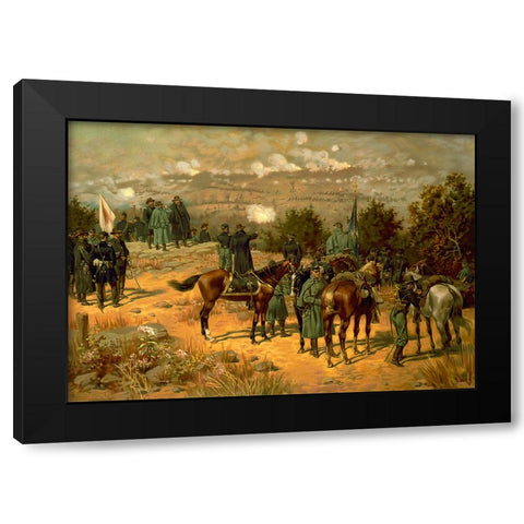 Battle of Chattanooga Drawing 2 Black Modern Wood Framed Art Print by Lee, Rachel