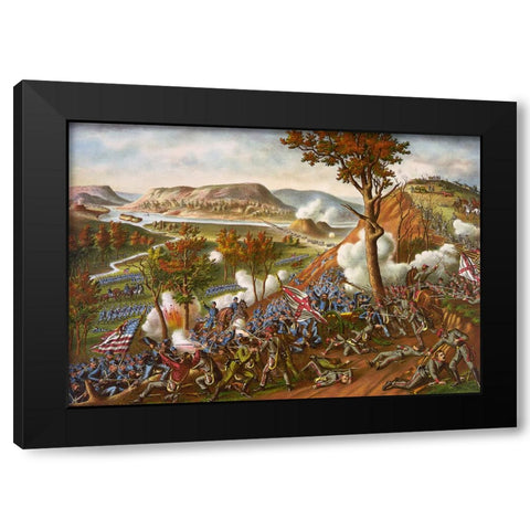 Battle of Chattanooga Drawing 5 Black Modern Wood Framed Art Print by Lee, Rachel