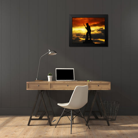 Battlefield Monument Black Modern Wood Framed Art Print by Lee, Rachel