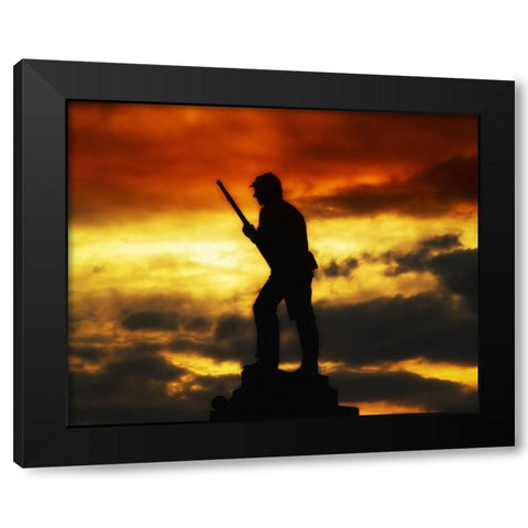 Battlefield Monument Black Modern Wood Framed Art Print with Double Matting by Lee, Rachel
