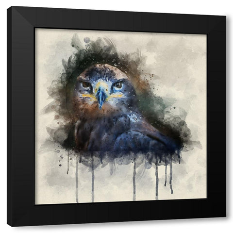 Bird 20 Watercolor Black Modern Wood Framed Art Print with Double Matting by Lee, Rachel