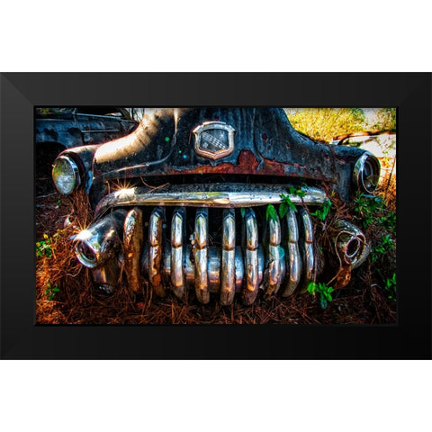 Buick Eight Grill Black Modern Wood Framed Art Print by Lee, Rachel