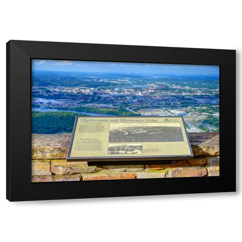 Chattanooga Missionary Ridge Plaque Black Modern Wood Framed Art Print by Lee, Rachel