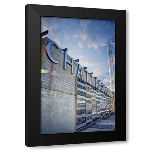 Chattanooga Pier Vertical Black Modern Wood Framed Art Print with Double Matting by Lee, Rachel