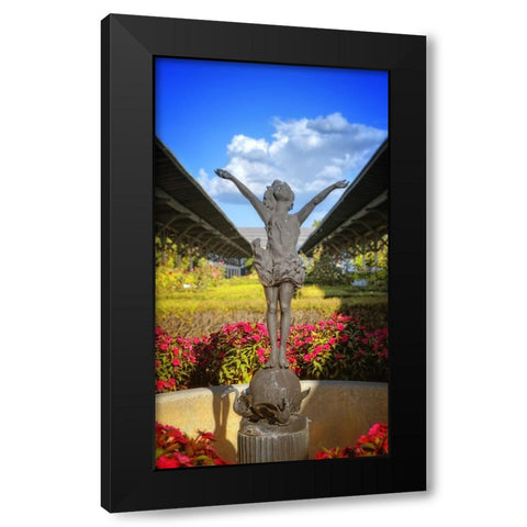 Choo Choo Pixie Black Modern Wood Framed Art Print with Double Matting by Lee, Rachel