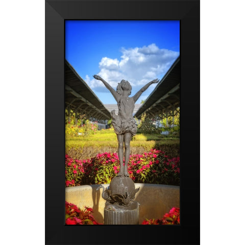 Choo Choo Pixie Black Modern Wood Framed Art Print by Lee, Rachel