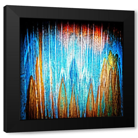 Copper Water Square Black Modern Wood Framed Art Print with Double Matting by Lee, Rachel