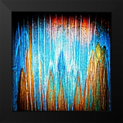 Copper Water Square Black Modern Wood Framed Art Print by Lee, Rachel
