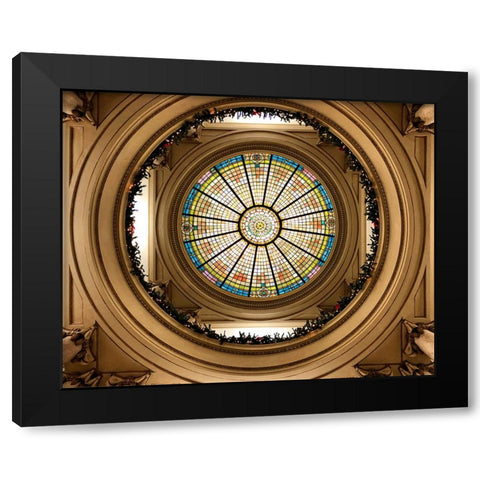 Courthouse Dome Black Modern Wood Framed Art Print with Double Matting by Lee, Rachel